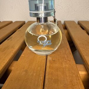 Avon Thinking of You Perfume Bottle - Clear with Light Blue Cap